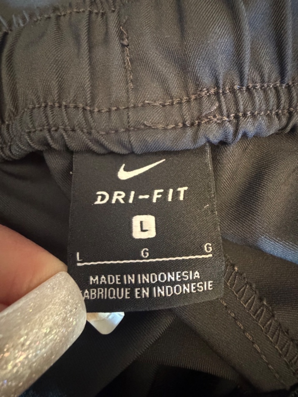 Nike Men's Black Dri-fit Athletic Pants, Gym, Walking, Sporty, Size Large - Picture 8 of 12